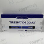Bioamino Labs Tirzepatide 20 mg előretöltött injekciós toll doboza elölnézetből, testsúlykezelési termékoldalhoz